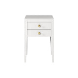 D.I. Designs Radford Bedside Table – Two Drawers – White