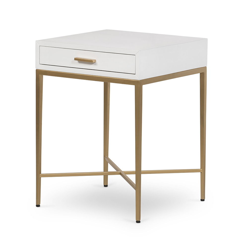 D.I. Designs Berkeley Bedside Table – White