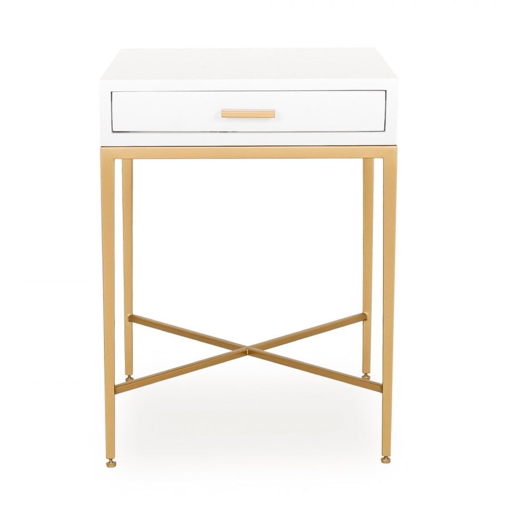 D.I. Designs Berkeley Bedside Table – White
