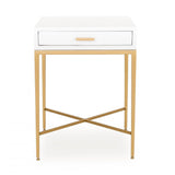 D.I. Designs Berkeley Bedside Table – White