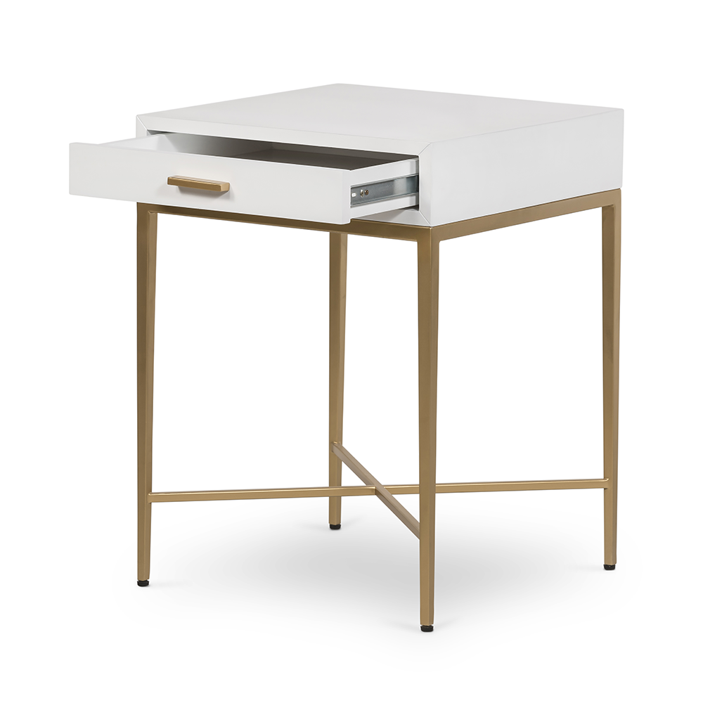D.I. Designs Berkeley Bedside Table – White