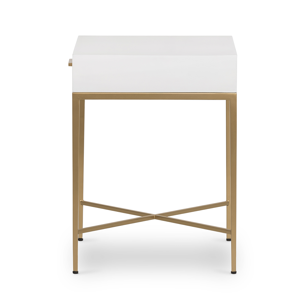 D.I. Designs Berkeley Bedside Table – White