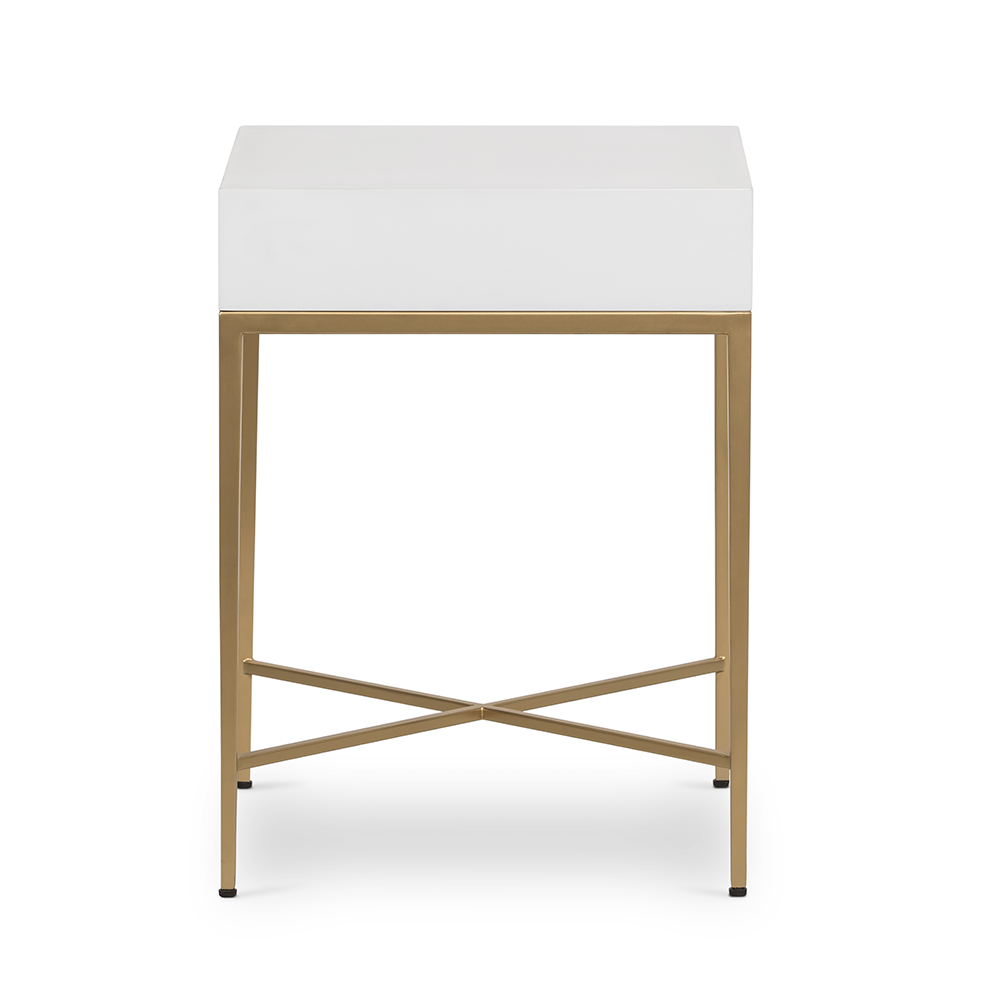 D.I. Designs Berkeley Bedside Table – White