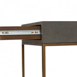 D.I. Designs Hampton Bedside Table - One Drawer - Grey Faux Shagreen