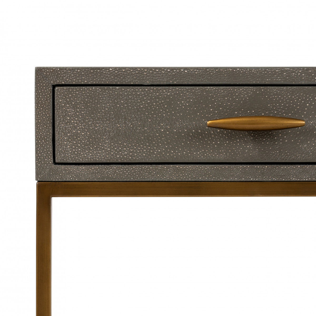 D.I. Designs Hampton Bedside Table - One Drawer - Grey Faux Shagreen