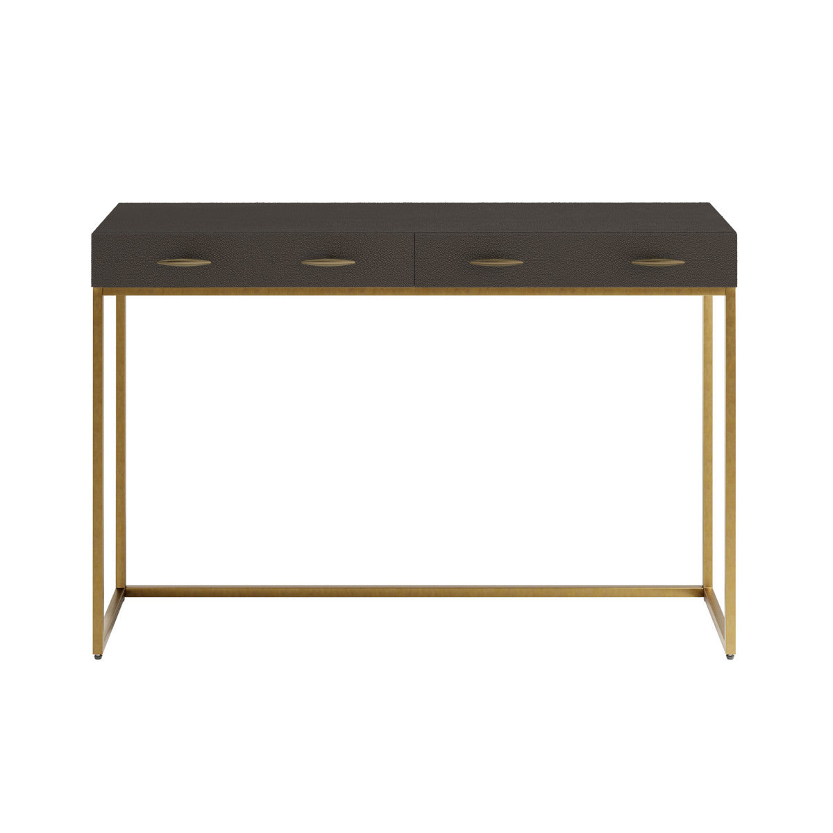 D.I. Designs Hampton Console Table – Brown Faux Shagreen