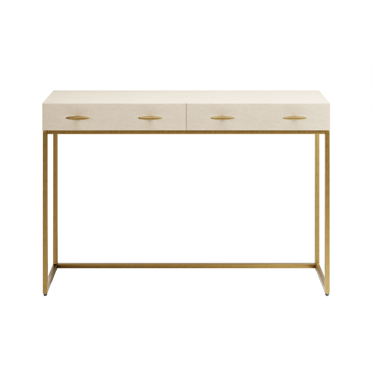D.I. Designs Hampton Console Table – Ivory Faux Shagreen