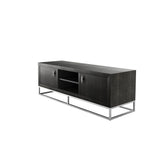 D.I. Designs Hampton TV Unit – Black Faux Shagreen