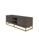 D.I. Designs Hampton TV Unit - Brown Faux Shagreen