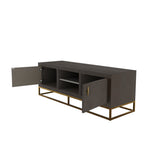 D.I. Designs Hampton TV Unit - Brown Faux Shagreen