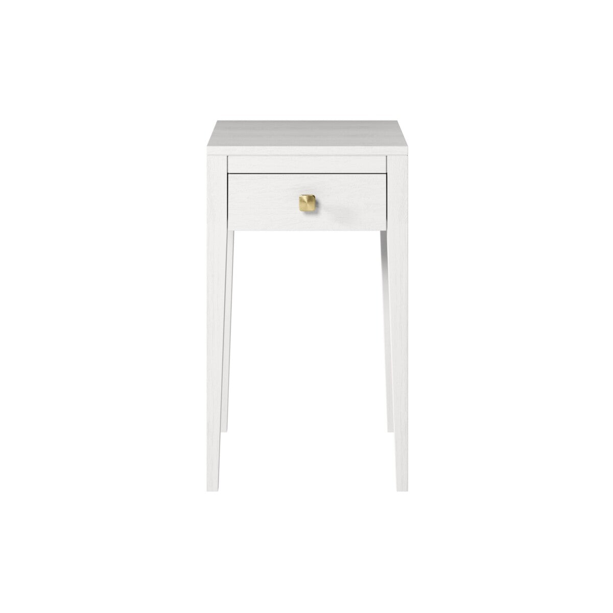 D.I. Designs Radford Bedside Table – One Drawer – White