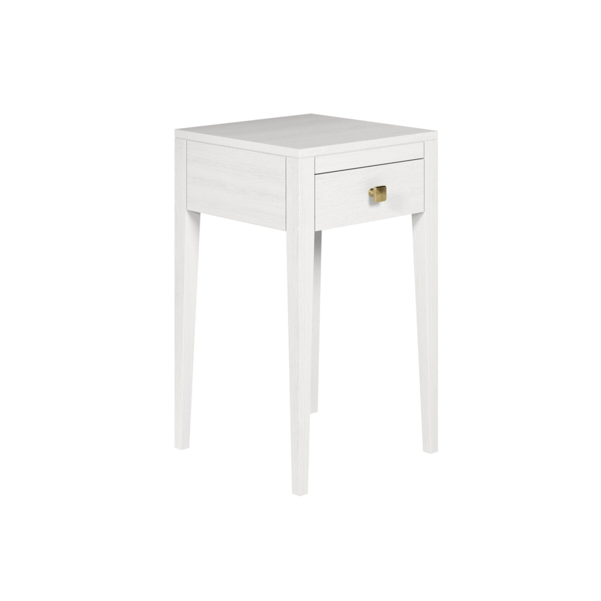 D.I. Designs Radford Bedside Table – One Drawer – White