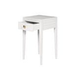 D.I. Designs Radford Bedside Table – One Drawer – White