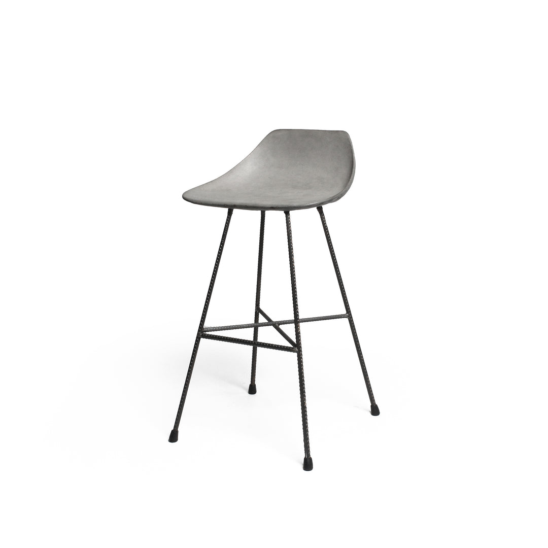 Lyon Beton Hauteville Bar Chair with Concrete Seat – Small