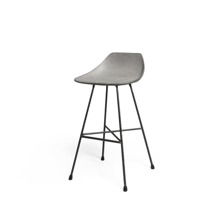 Lyon Beton Hauteville Bar Chair with Concrete Seat – Small