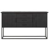 DTP Home Beam No.2 Sideboard with Black Finish – 2 Doors and 3 Drawers
