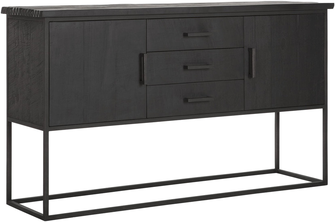 DTP Home Beam No.2 Sideboard with Black Finish – 2 Doors and 3 Drawers