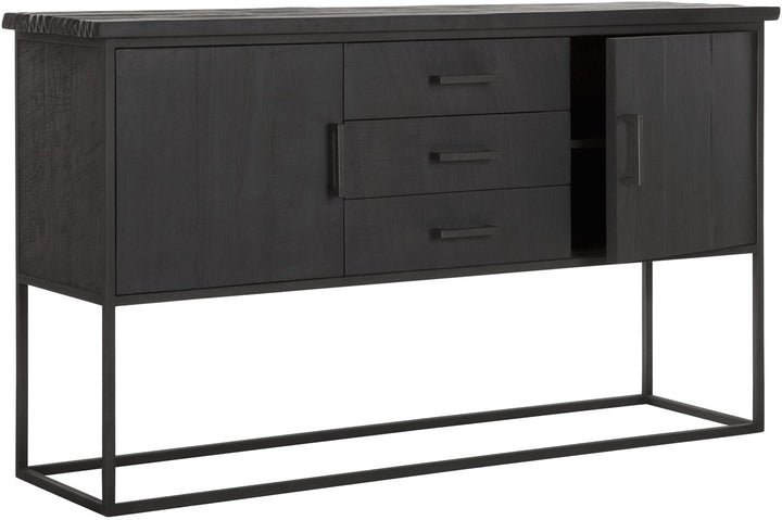 DTP Home Beam No.2 Sideboard with Black Finish – 2 Doors and 3 Drawers