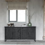 DTP Home Beam No.1 Sideboard with Black Finish – 4 Doors