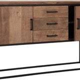 DTP Home Beam No.2 Sideboard with Natural Finish – 2 Doors and 3 Drawers
