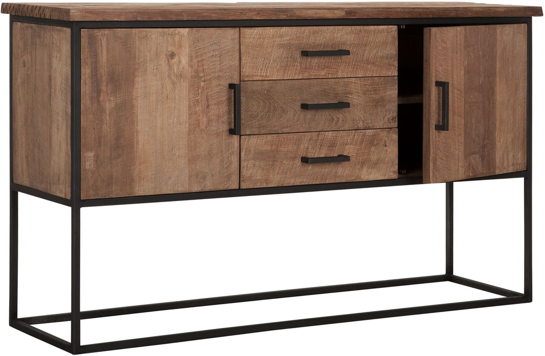 DTP Home Beam No.2 Sideboard with Natural Finish – 2 Doors and 3 Drawers
