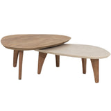 DTP Home Bliss Coffee Tables – Set of 2 – Teak & Mortex