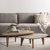 DTP Home Bliss Coffee Tables – Set of 2 – Teak & Mortex