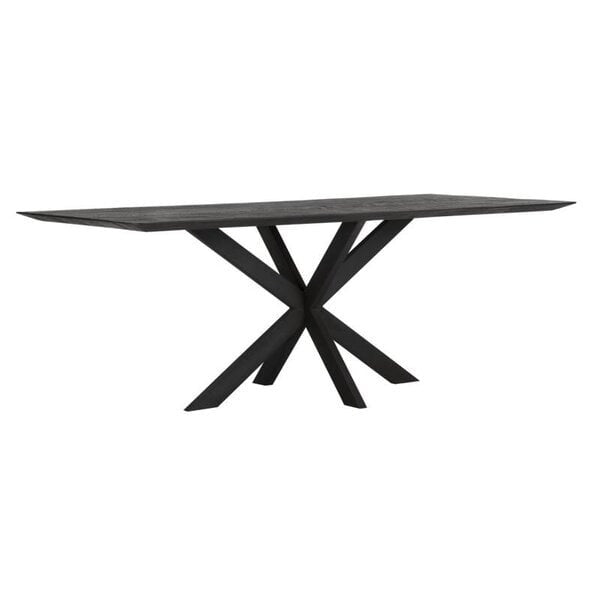 DTP Home Curves Black Dining Table – 210cm