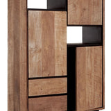 DTP Home Metropole High Bookcase – 3 Doors and 2 Drawers