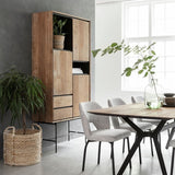 DTP Home Metropole High Bookcase – 3 Doors and 2 Drawers