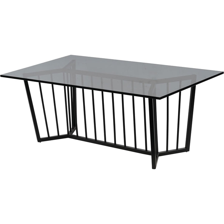 Libra Interiors Abington Coffee Table with Black Frame and Tinted Glass