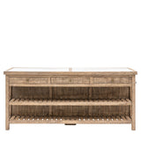 Daria Farmhouse-Style Kitchen Island – Large
