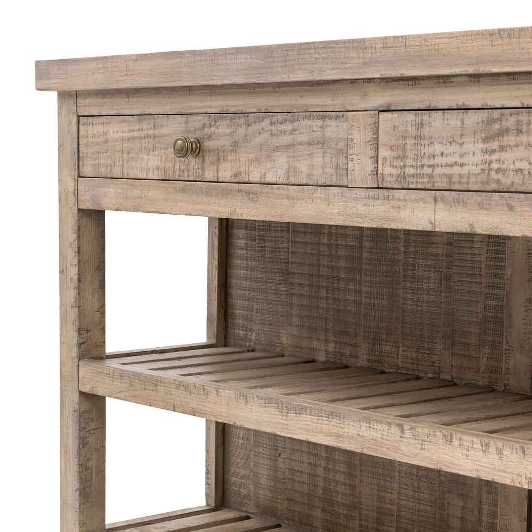 Daria Farmhouse-Style Kitchen Island – Large