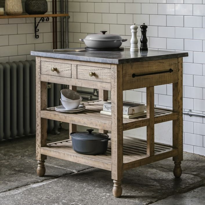 Daria Farmhouse-Style Kitchen Island – Small