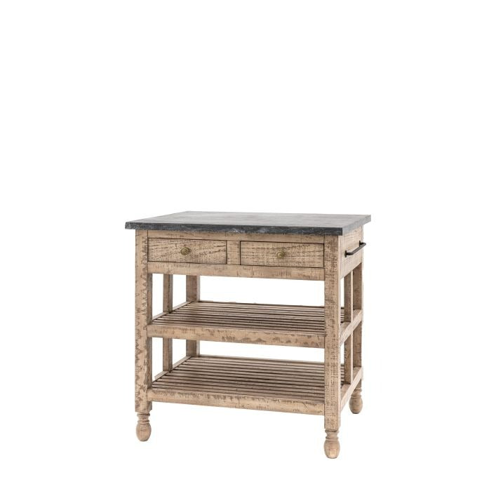 Daria Farmhouse-Style Kitchen Island – Small