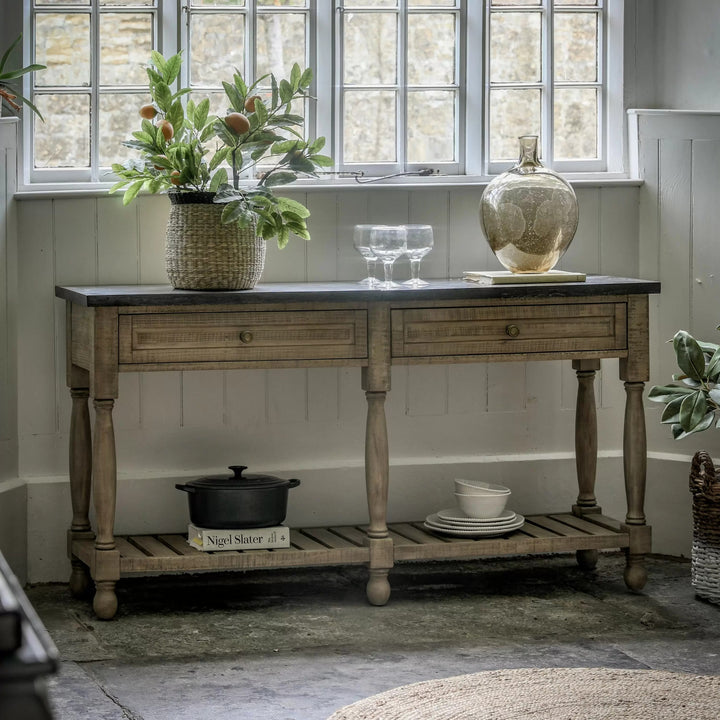 Daria Farmhouse-style Console Table