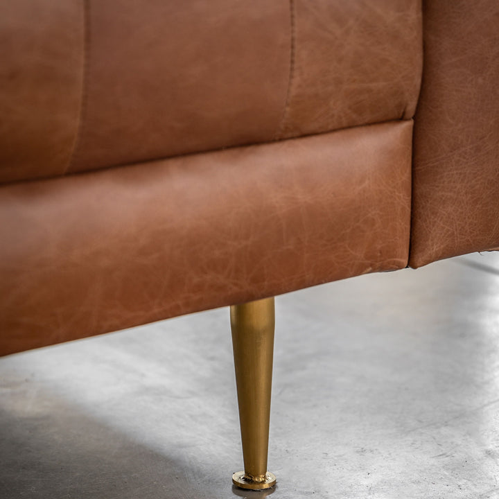 Darla Sofa – Brown Leather