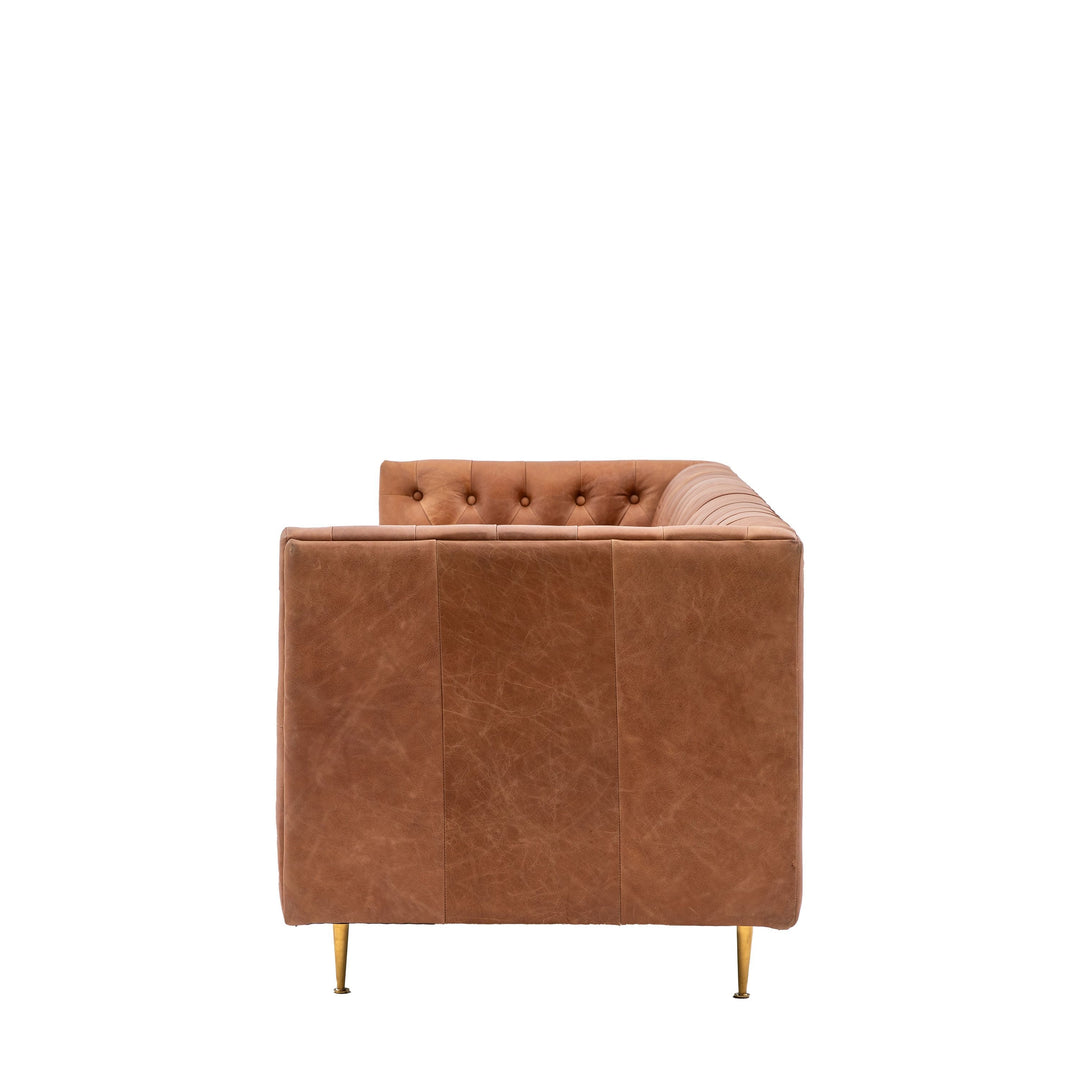 Darla Sofa – Brown Leather