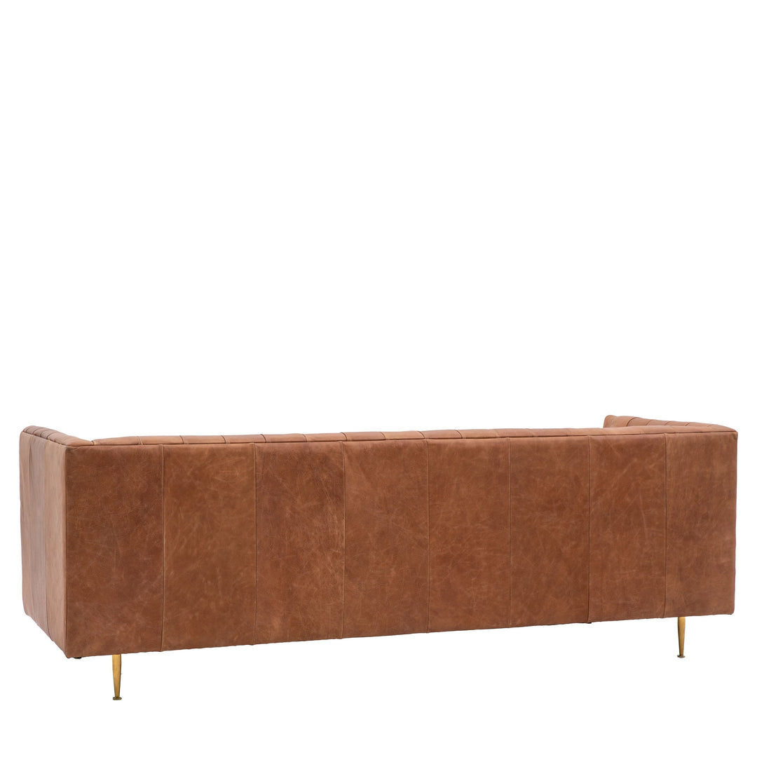 Darla Sofa – Brown Leather