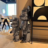 Richmond Interiors Black and Silver Deco Bear – Small