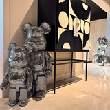 Richmond Interiors Black and Silver Deco Bear – Small