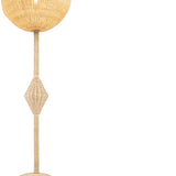 Deja Floor Lamp in Natural Rattan