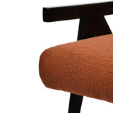 Libra Interiors San Diego Armchair – Burnt Orange Boucle