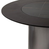 Dorian Dining Table with Ceramic Lazy Susan