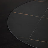 Dorian Dining Table with Ceramic Lazy Susan