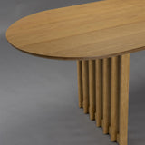 Dutchbone Barlet Oval Extending Dining Table – Oak – 200/240cm