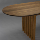 Dutchbone Barlet Oval Extending Dining Table – Walnut – 200/240cm
