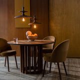 Dutchbone Barlet Round Dining Table – Walnut