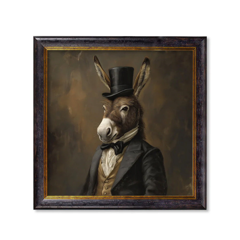 Earl of Assbury – Gentleman Donkey – Oxford Square Frame