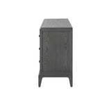 Eccotrading Astoria 6 Drawer Chest – Graphite Grey and Faux Shagreen